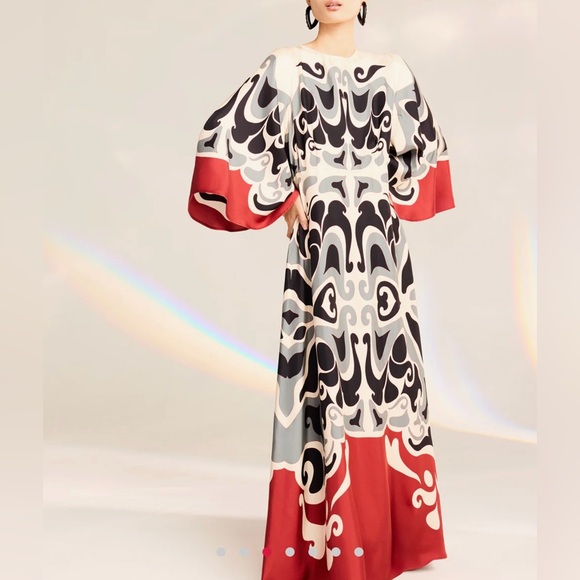 La Double J Sorella Dress! Elegant Multicolor Patterned Dress, size M, NWT. - Picture 2 of 3